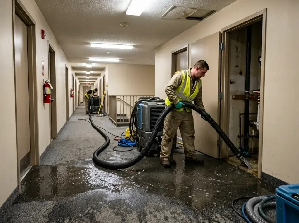 multi-unit-apartment-hallway-f-005 — frequently asked questions, Emergency Burst Pipe Water Extraction & Removal in Aspen Hi…